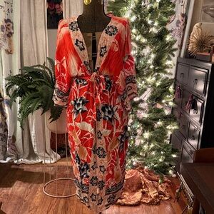 Vibrant Floral Kimono Robe